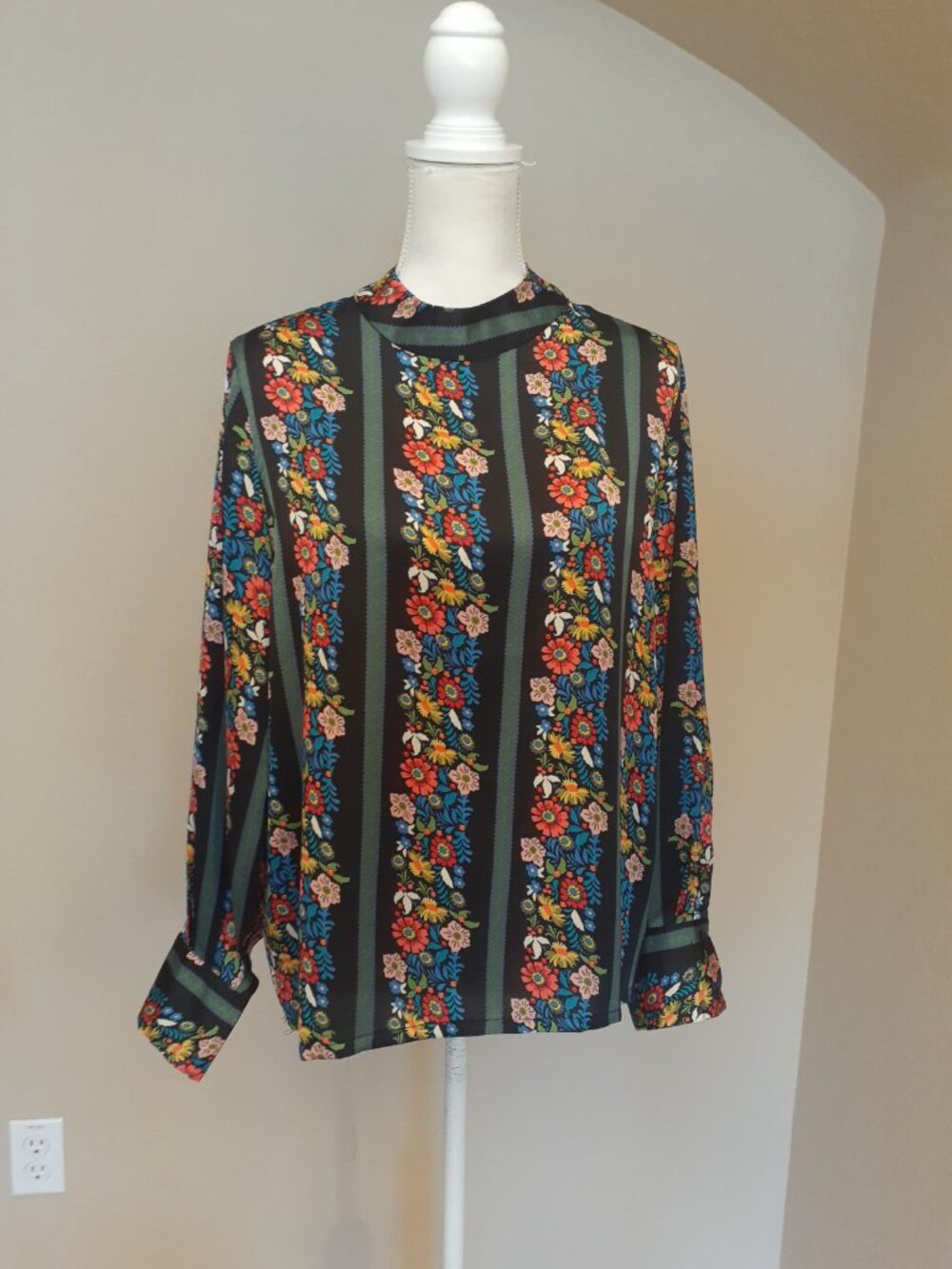 Molly Bracken Floral Satin Blouse